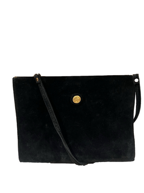 Versus By Versace Black Velvet Crossbody Bag